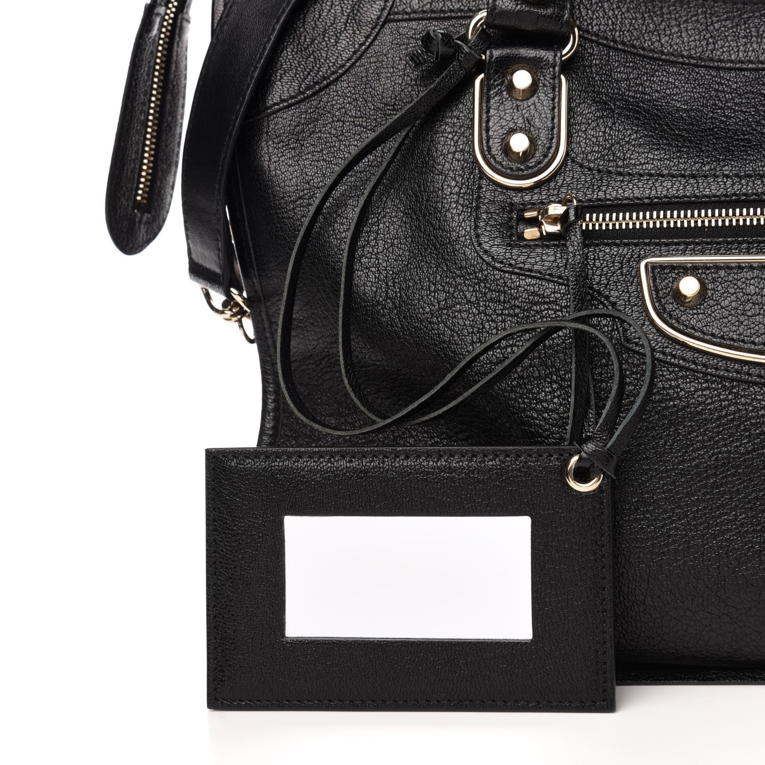Balenciaga Chevre Gold Metallic Edge Hardware City Black 11 of 13