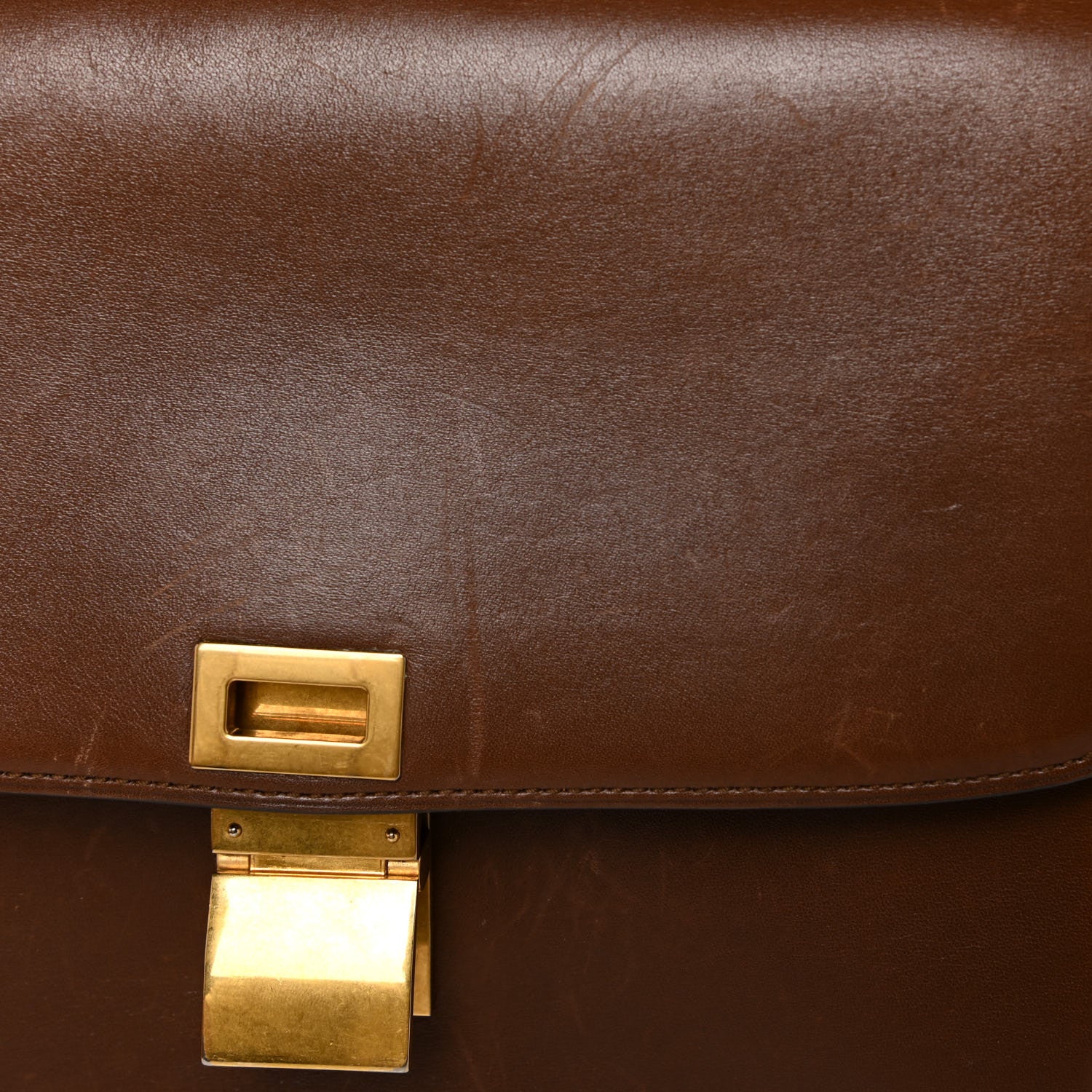 Celine Box Calfskin Medium Classic Box Flap Bag Havana 8 of 26