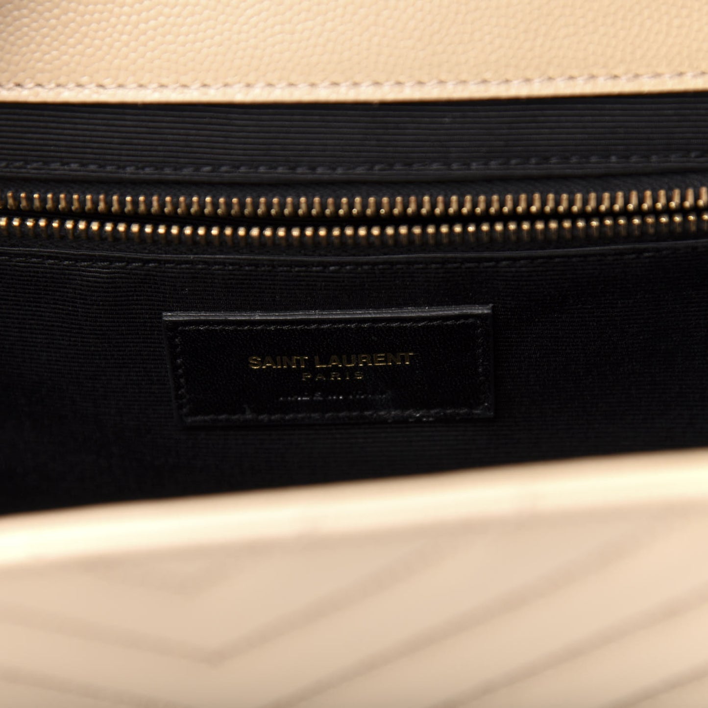 Grain De Poudre Matelasse Chevron Large Monogram Satchel Nude Powder