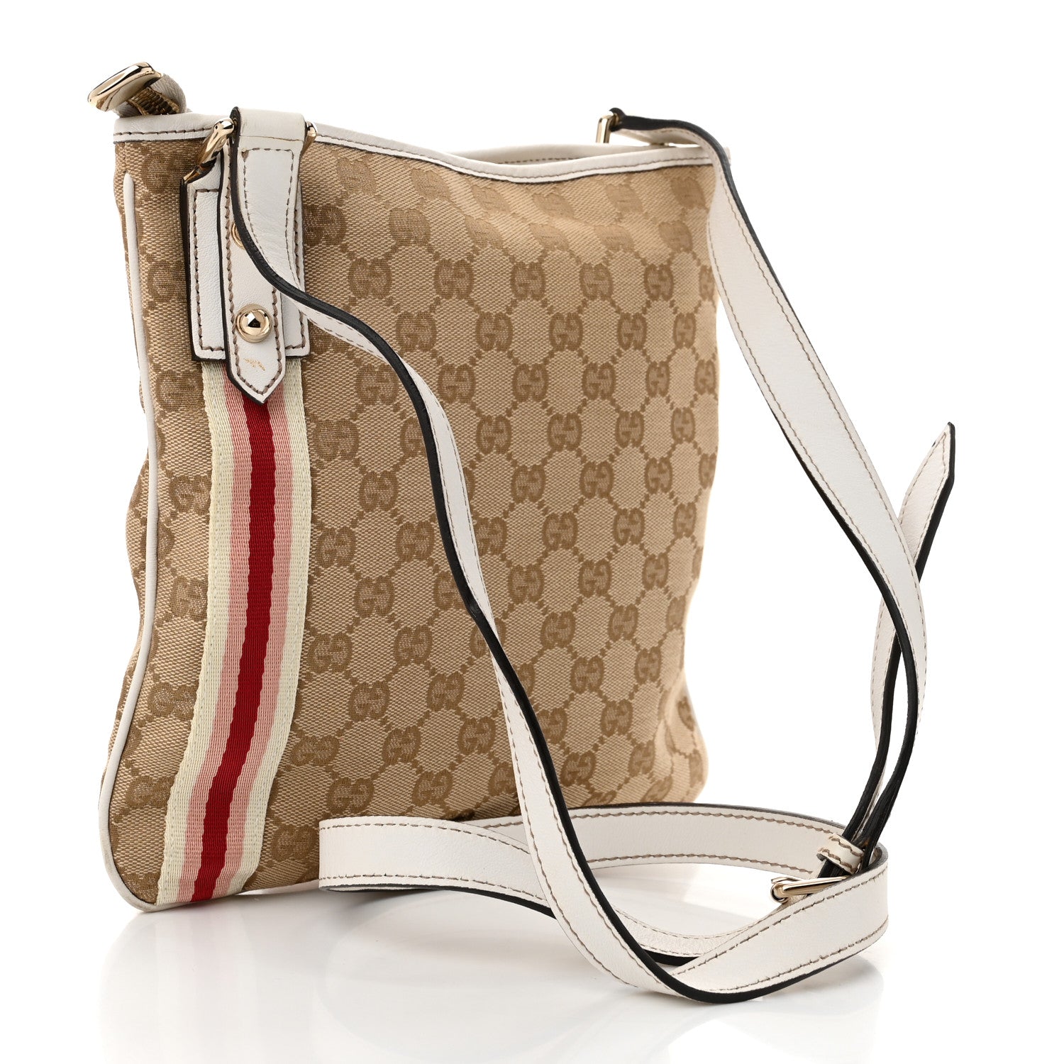 Gucci Monogram Web Jolicoeur Charms Messenger White 3 of 11