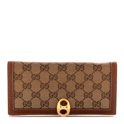 Gucci Guccissima Wave Continental Wallet Beige Ebony Brown Sugar 1 of 10