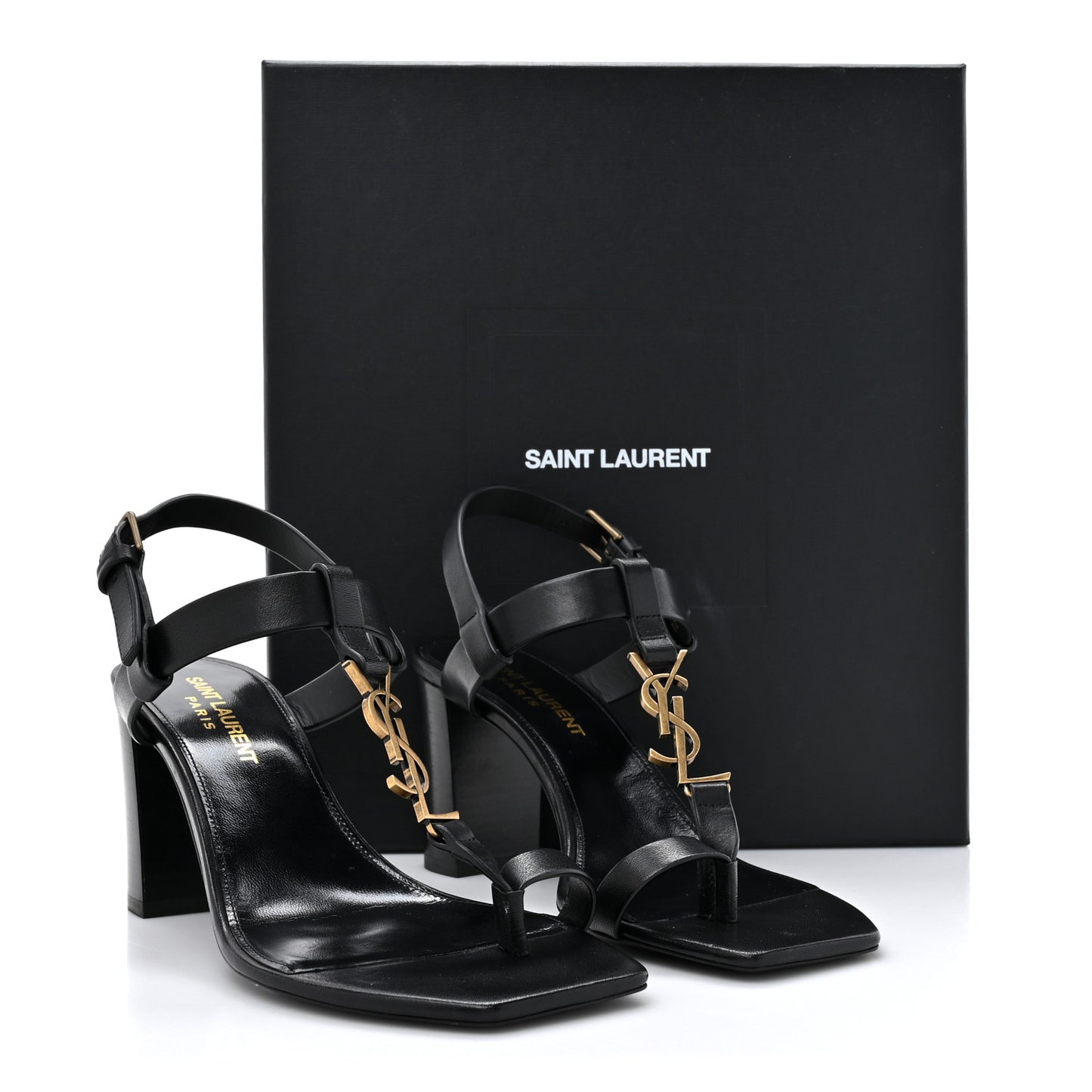 Calfskin Cassandra 75 Sandals 36 Black