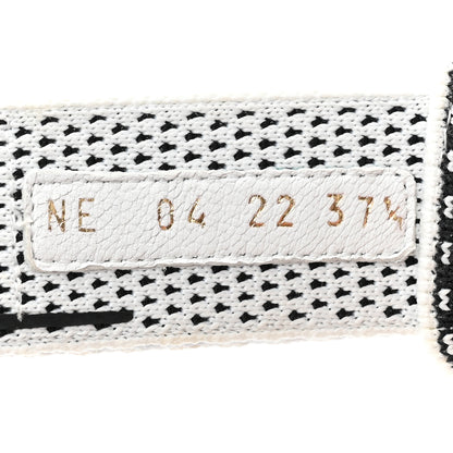 Christian Dior Technical Knit Jute Dioract 10mm Sandals 37.5 White Black 9 of 9