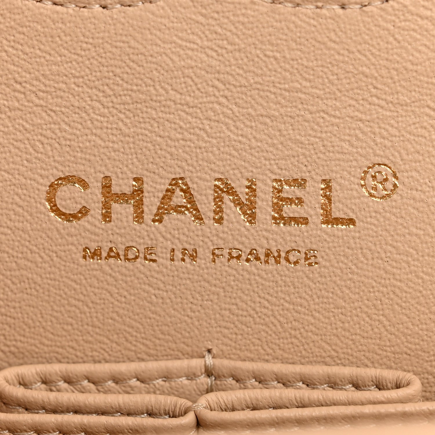 Chanel Lambskin Quilted Medium Double Flap Beige 6 of 12