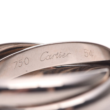 Cartier 18K White Gold Classic Trinity Ring 54 6.75 4 of 6