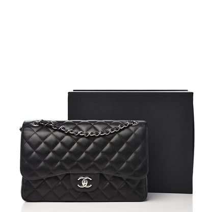 Chanel Caviar Quilted Jumbo Double Flap Black 15 of 15