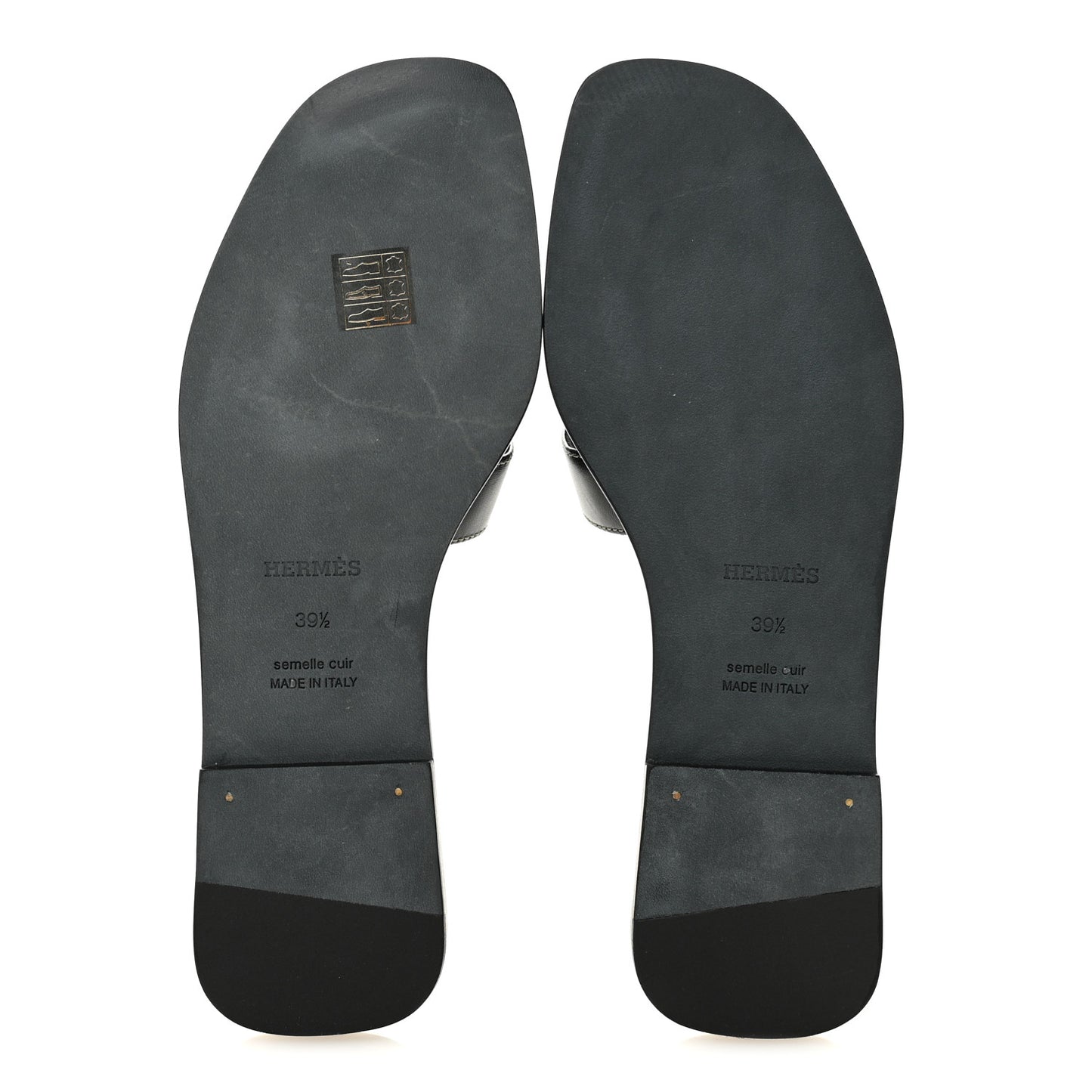 Box Calfskin Oran Sandals 39.5 Black