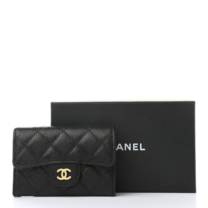 Chanel Caviar Quilted Flap Card Holder Wallet Black 9 of 9