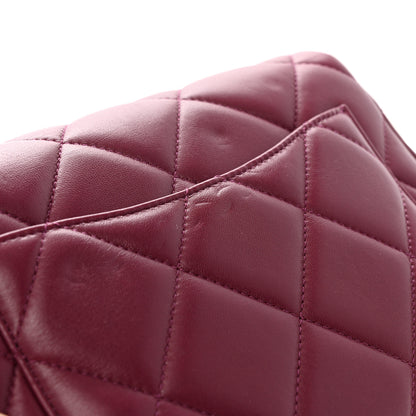 Chanel Lambskin Enamel Pearl Quilted Mini Charm Me Square Flap Dark Purple 11 of 13