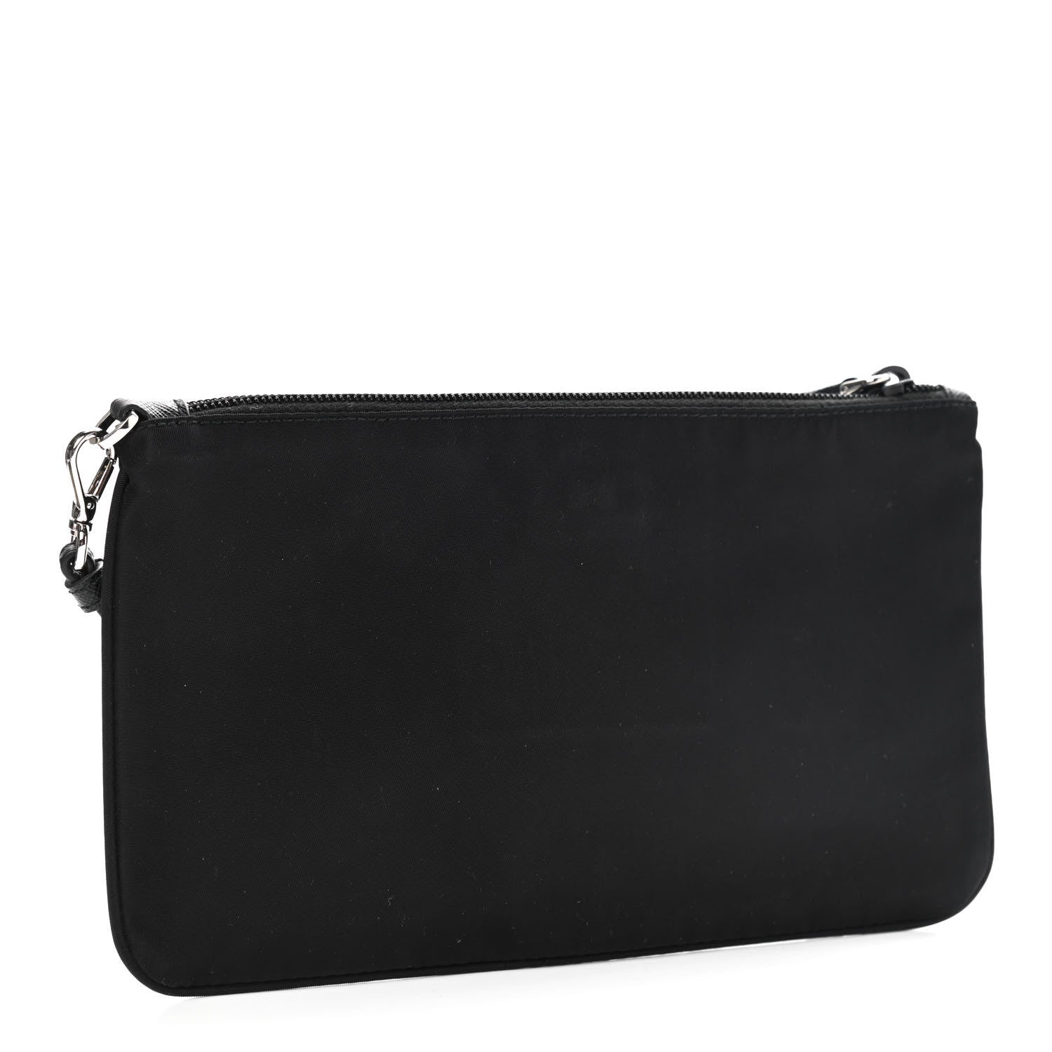 Prada Re-Nylon Saffiano Pouch Wristlet Black 3 of 9