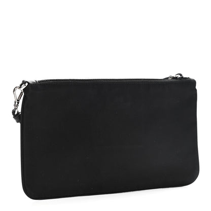 Prada Re-Nylon Saffiano Pouch Wristlet Black 3 of 9