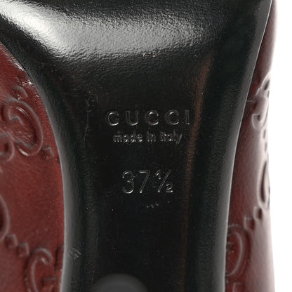 Gucci Guccissima Soft GG Peep Toe Heels 37.5 Chocolate 6 of 16
