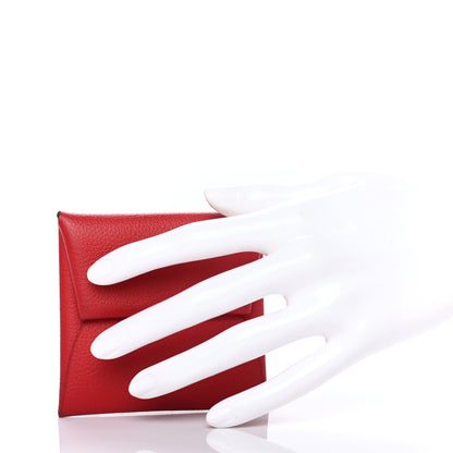 Hermes Evercolor Bastia Coin Purse Rouge De Coeur 2 of 6