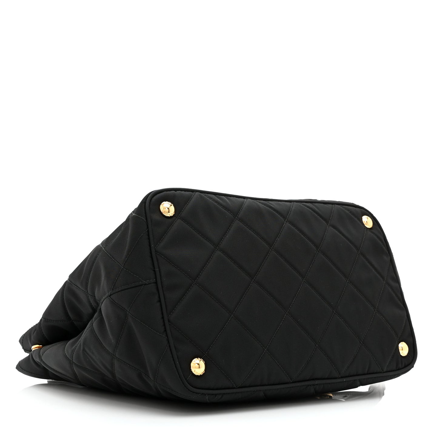 Nylon Tessuto Impuntu Quilted Tote Black