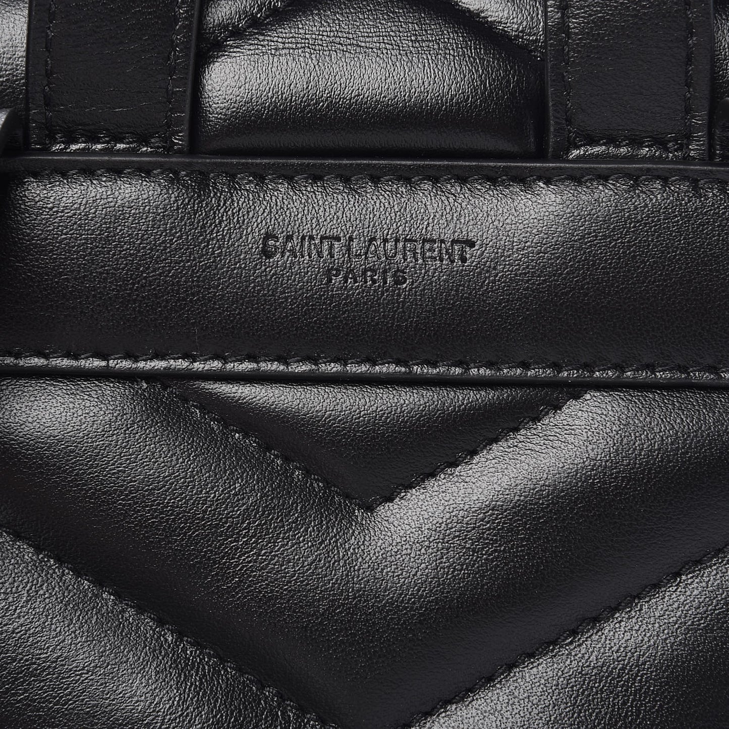 Calfskin Y Quilted Monogram Small Loulou Backpack Black