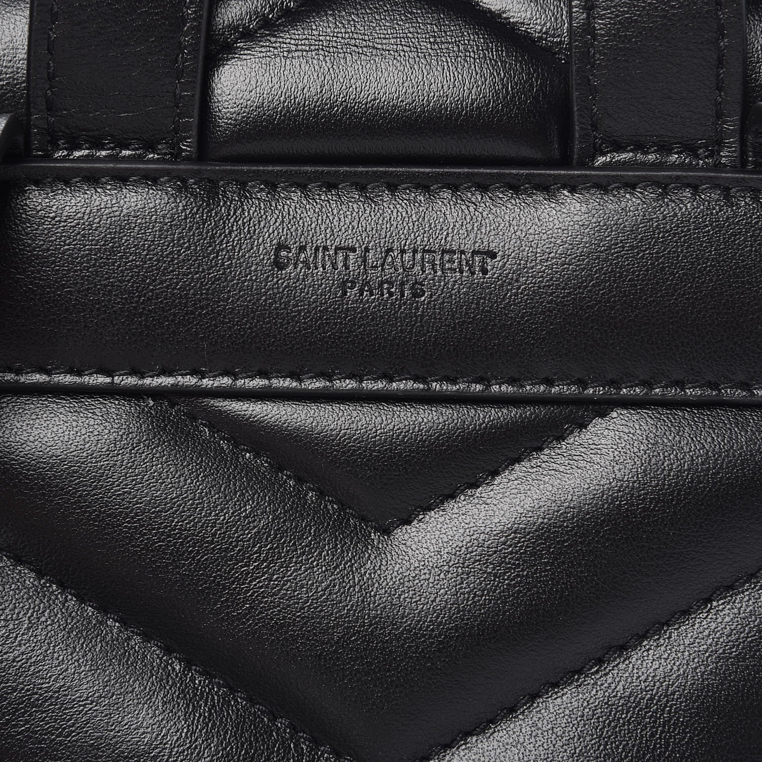 Saint Laurent Calfskin Y Quilted Monogram Small Loulou Backpack Black 6 of 10