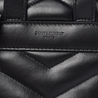 Saint Laurent Calfskin Y Quilted Monogram Small Loulou Backpack Black 6 of 10