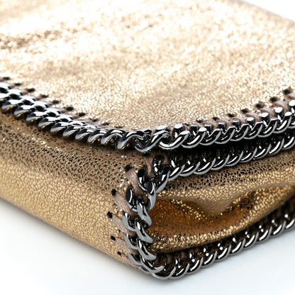 Stella McCartney Metallic Crackle Shaggy Deer Falabella Crossbody Bag Gold 10 of 10