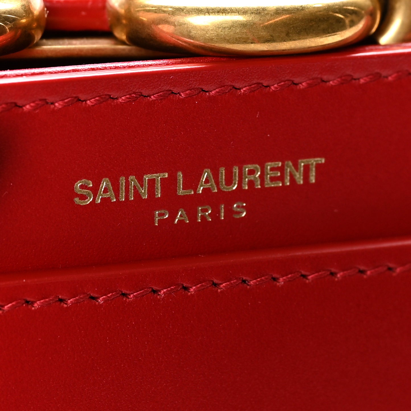 Smooth Calfskin Le Maillon Satchel Rouge Eros