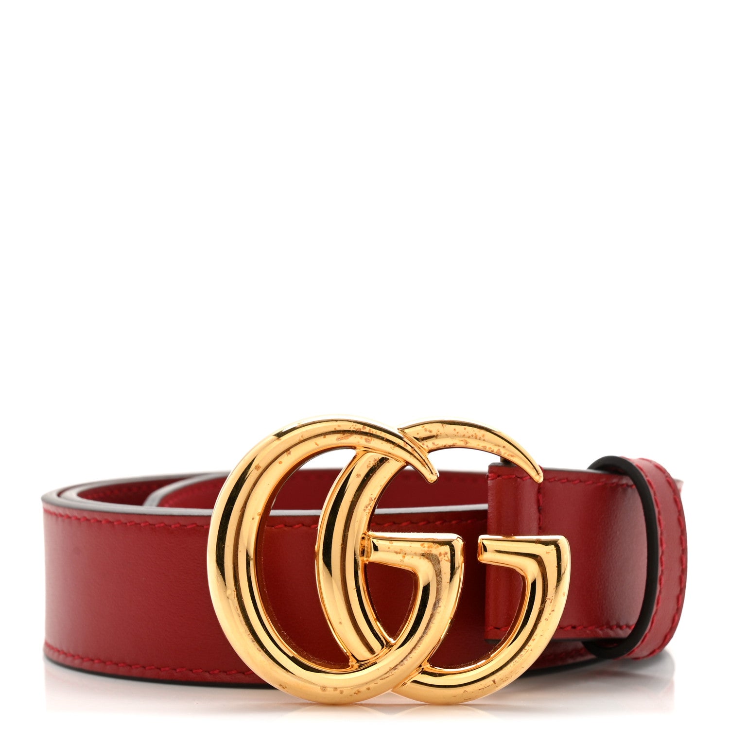 Gucci Plutone Calfskin Double G 30mm Belt 75 30 Red 1825912