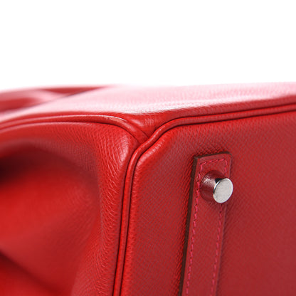 Hermes Epsom Birkin 30 Rouge Casaque 32 of 37
