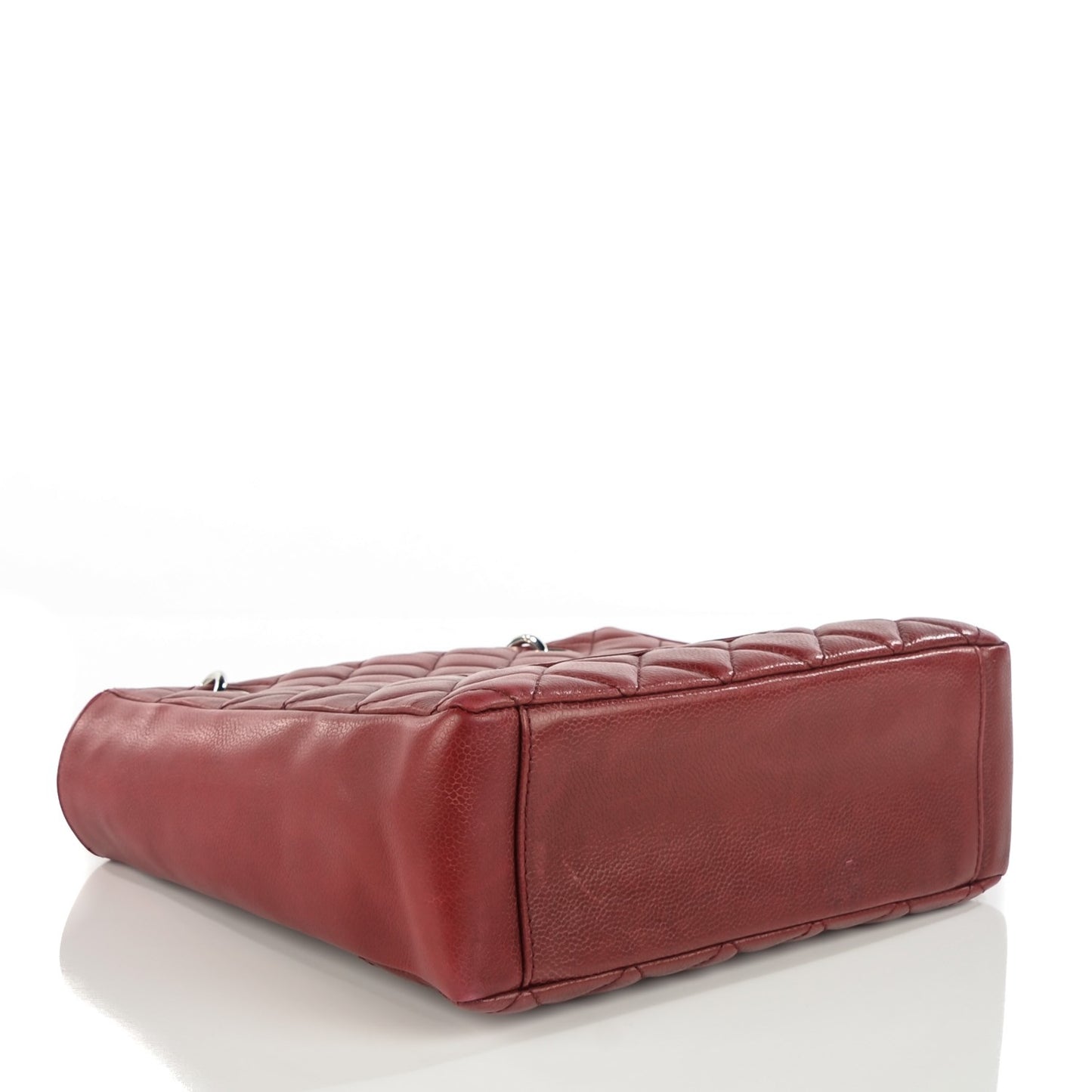 Caviar Quilted Petit Shopping Tote PST Red
