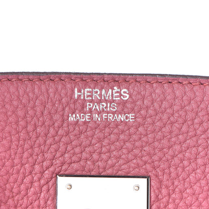Hermes Taurillon Clemence Birkin 35 Bois de Rose 21 of 30