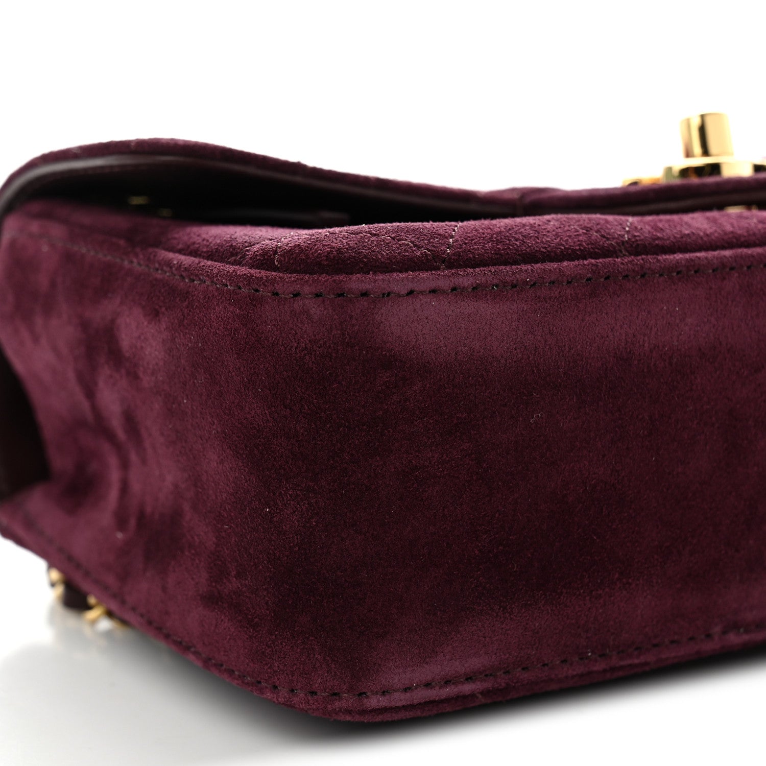 Chanel Suede Calfskin Mini Souplissimo Flap Burgundy 9 of 11