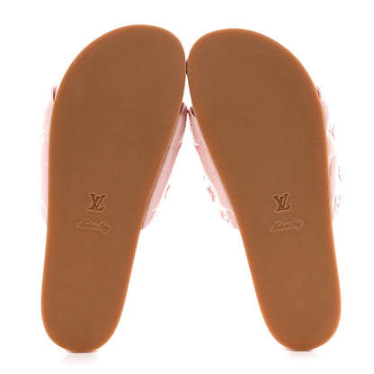 Louis Vuitton Lambskin Embossed Monogram Jumbo Flatform Mule Sandals 41 Rose Clair 5 of 10
