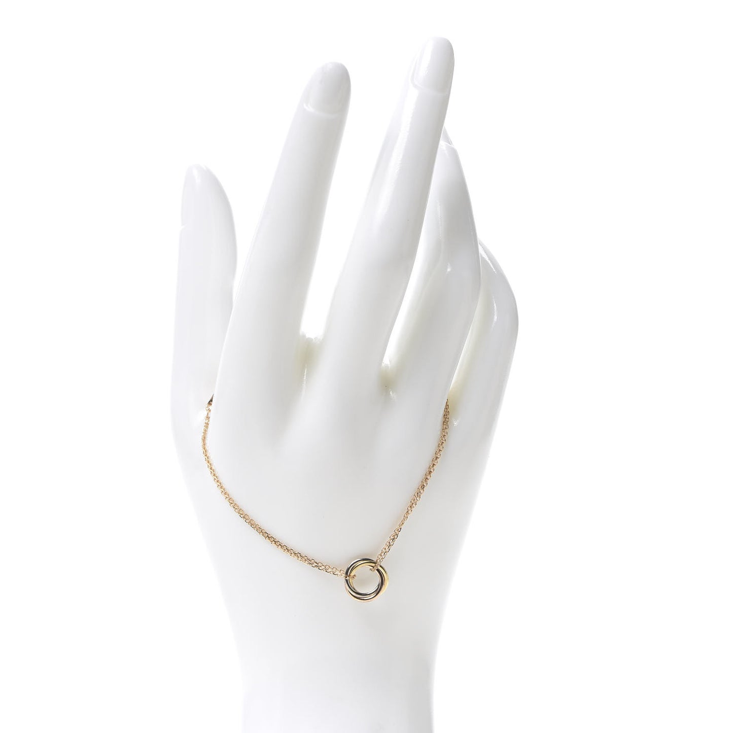 18K Pink Yellow White Gold Trinity Bracelet