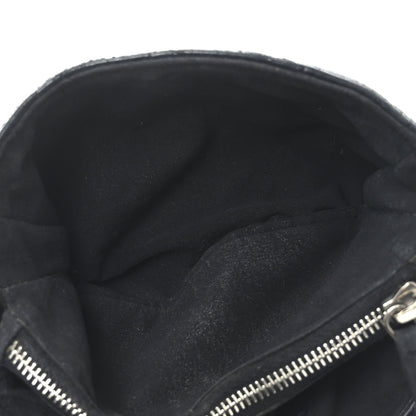 Chanel Lambskin Quilted Mini Phone Holder Clutch Black 5 of 10