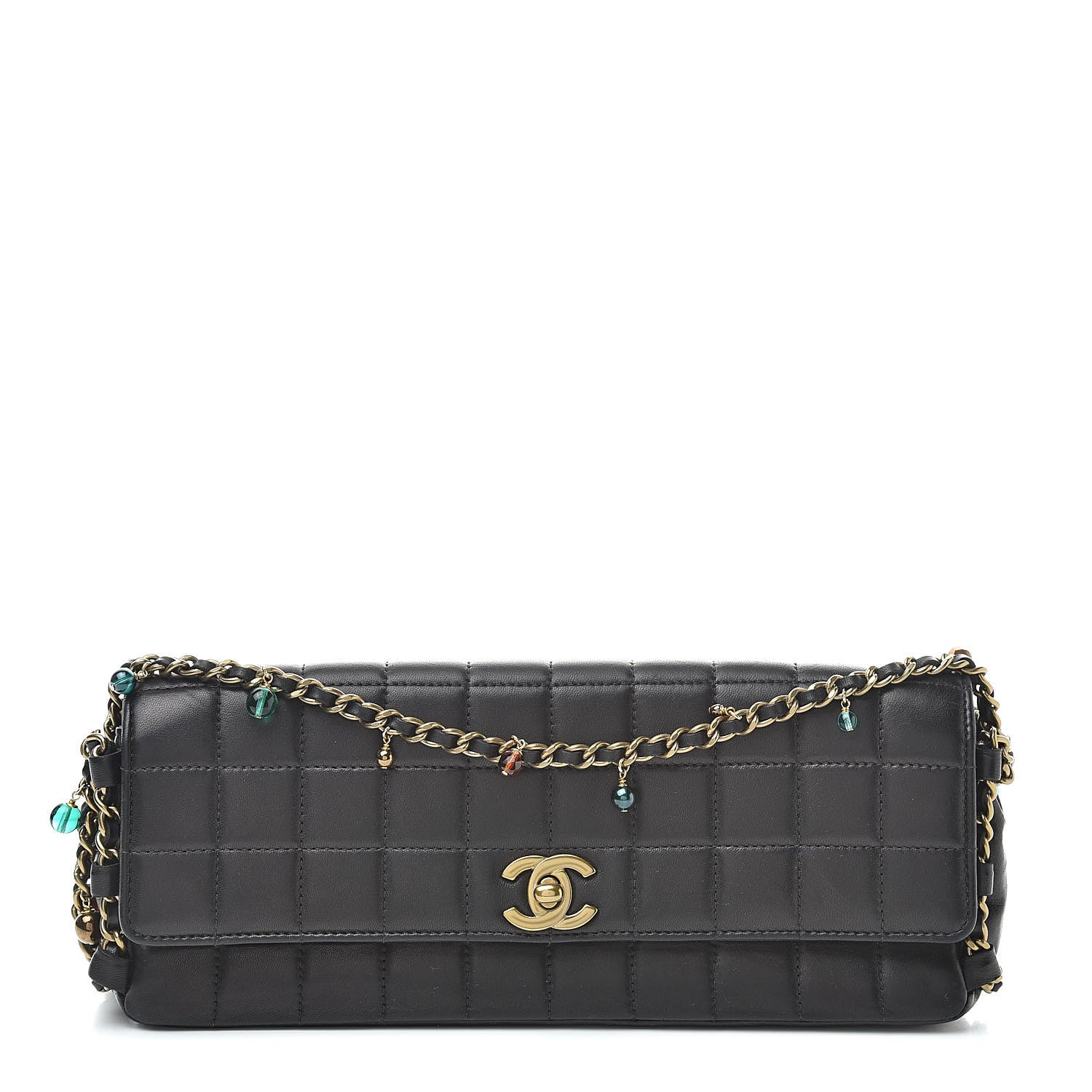 Chanel Lambskin East West Chocolate Bar Flap Black 1 of 16