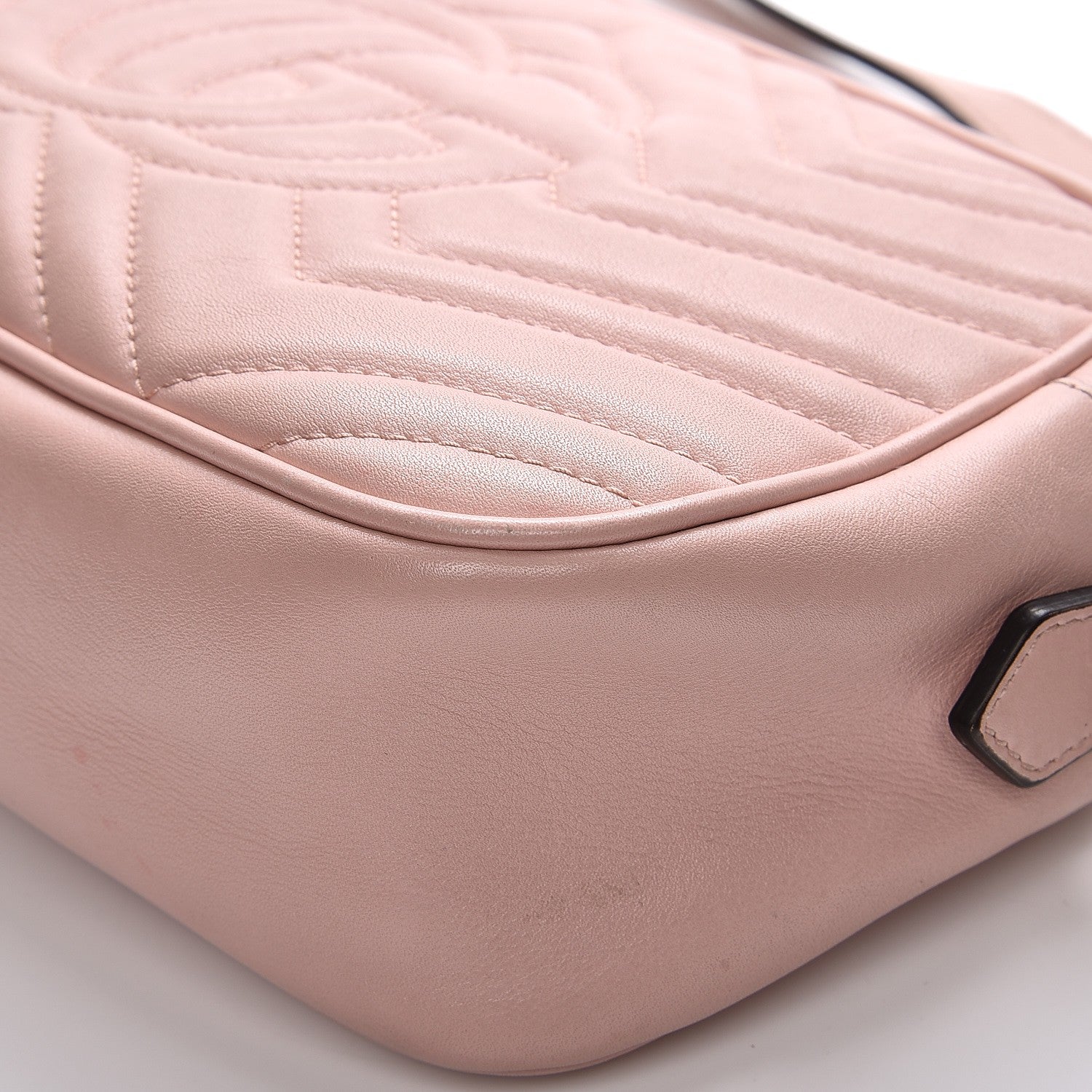 Gucci Calfskin Matelasse Small GG Marmont Chain Shoulder Bag Perfect Pink 14 of 15