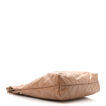 Chanel Shiny Calfskin Quilted Small Chanel 22 Camel 5 of 10