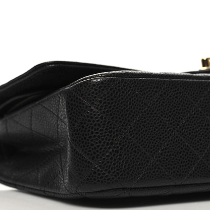 Chanel Caviar Quilted Medium Double Flap Black 9 of 11