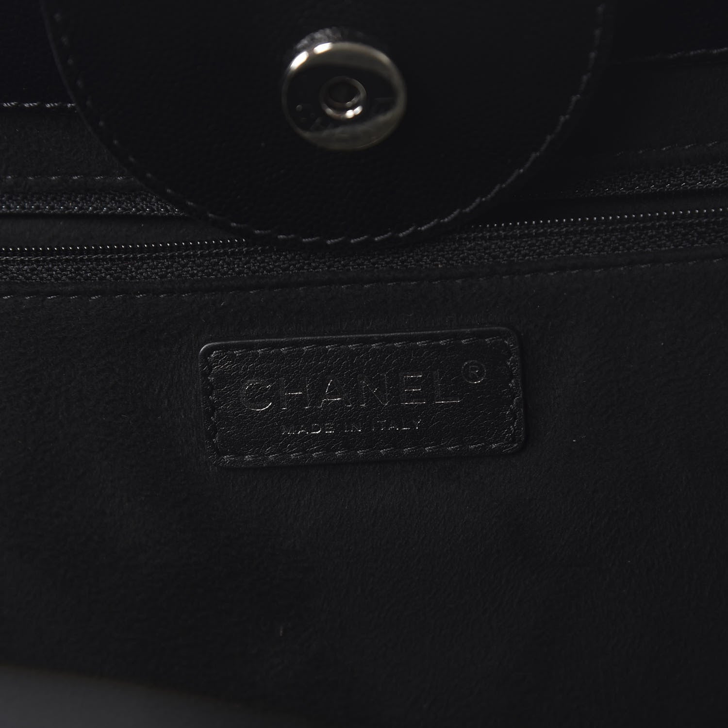Chanel Caviar Large Studded Deauville Tote Black 8 of 9