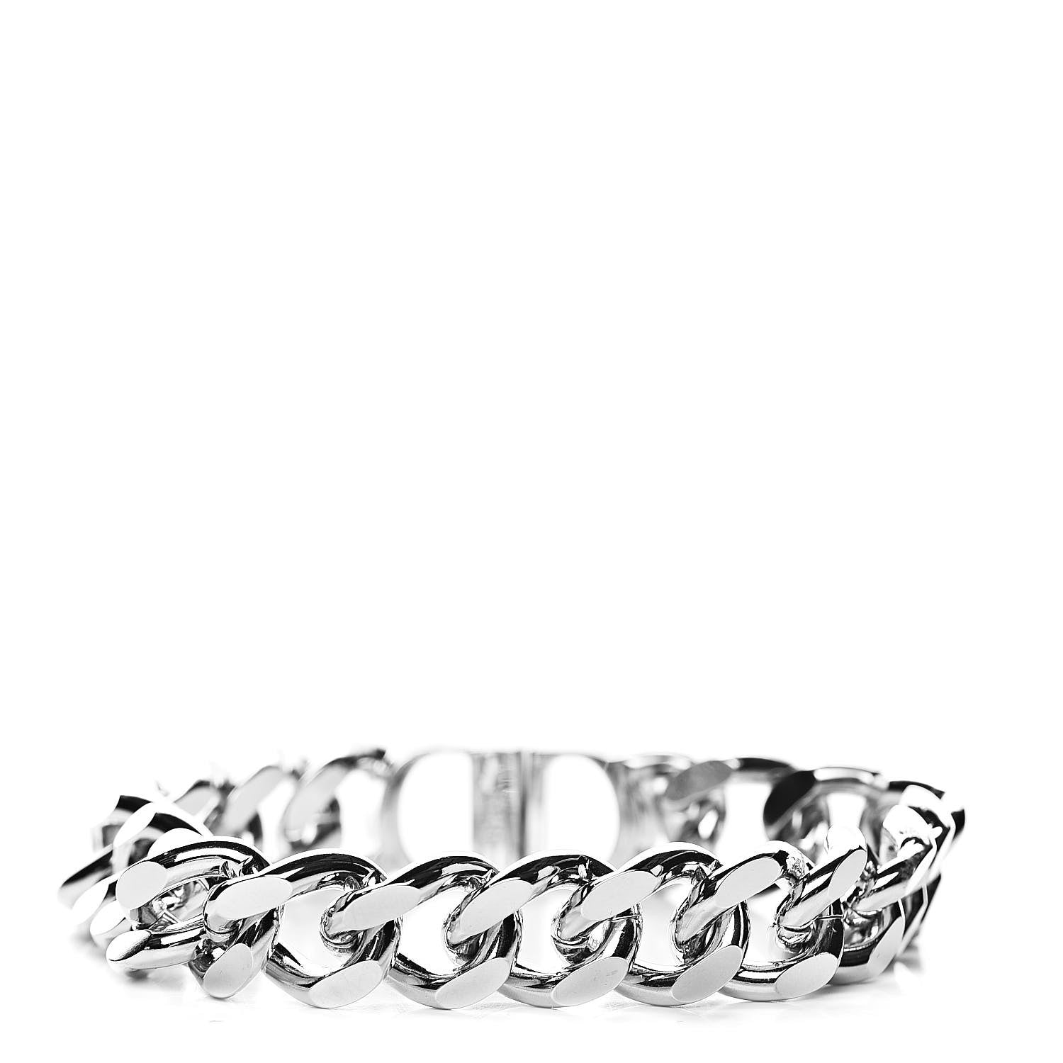 Christian Dior Brass CD Icon Chain Bracelet Silver 3 of 6