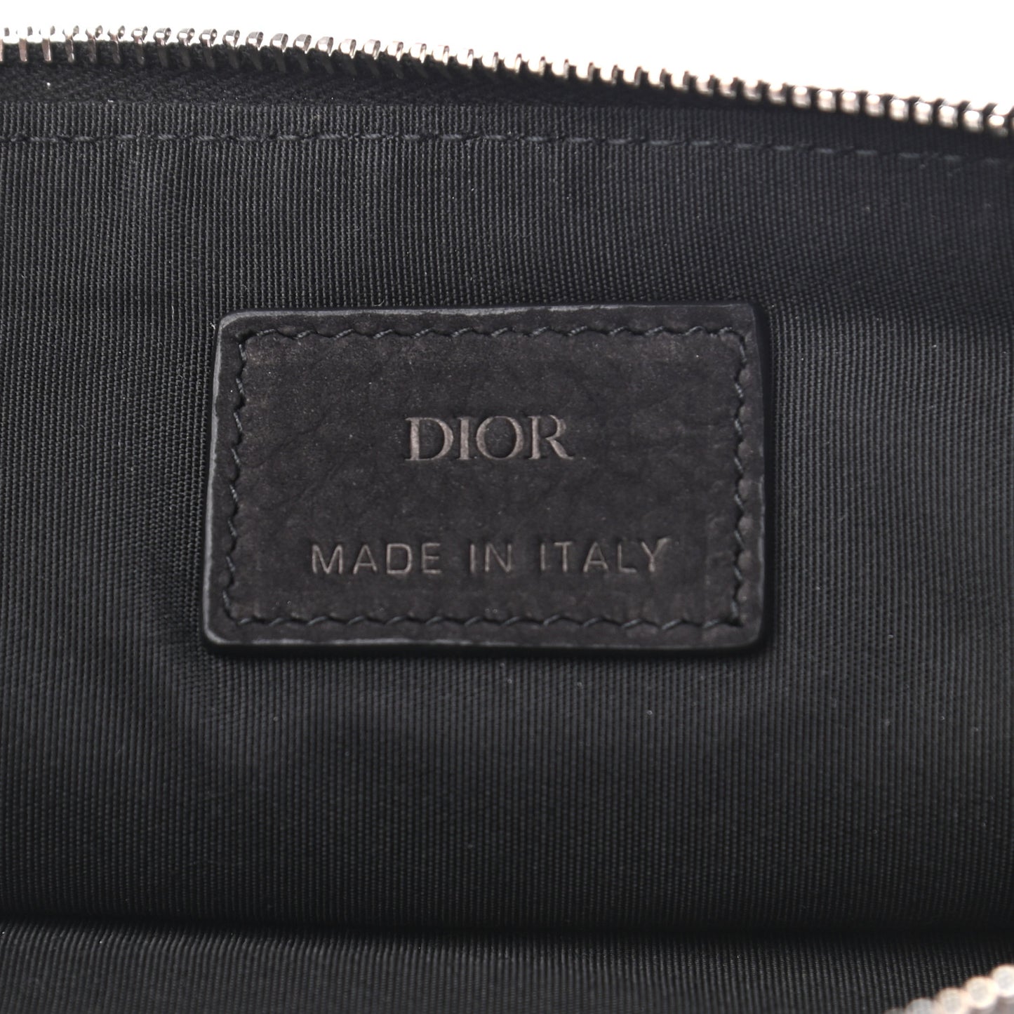 Suede Zip Pouch Black