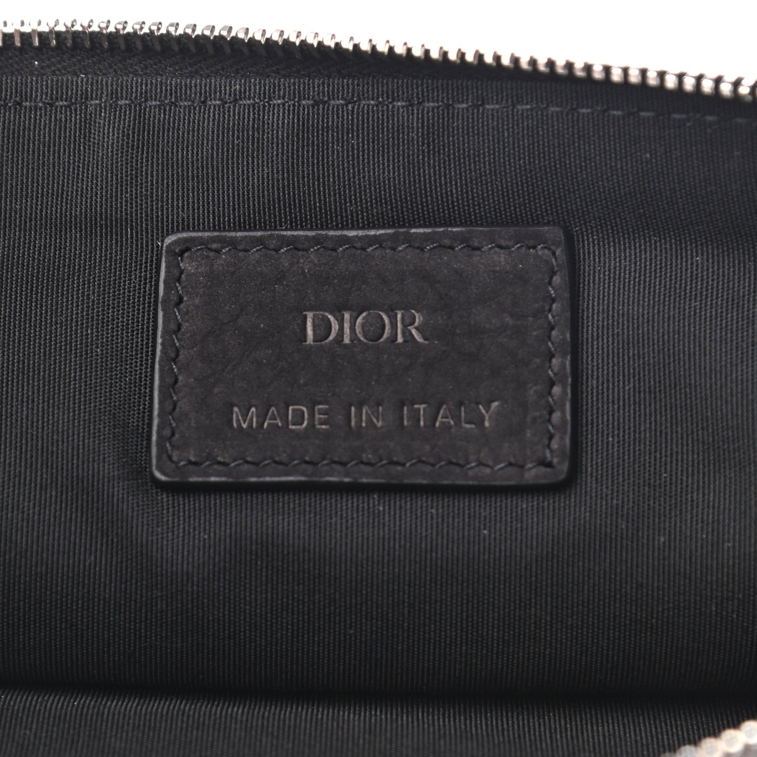 Christian Dior Suede Zip Pouch Black 6 of 8
