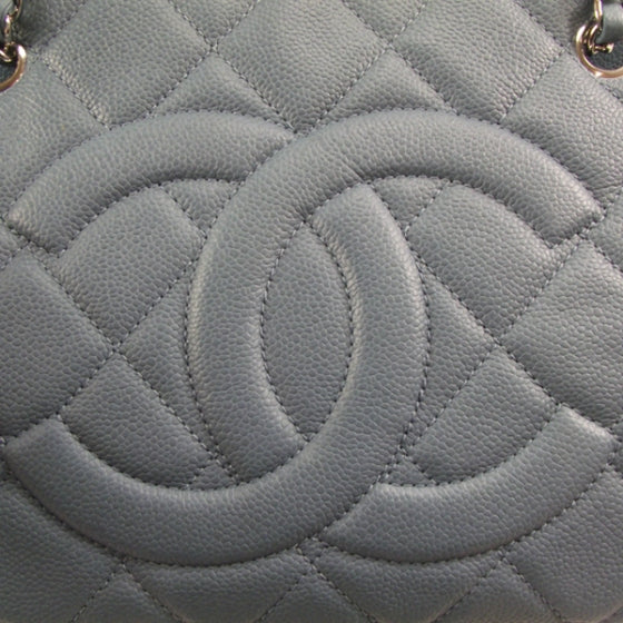 Caviar Timeless Classic Shopping Tote Blue