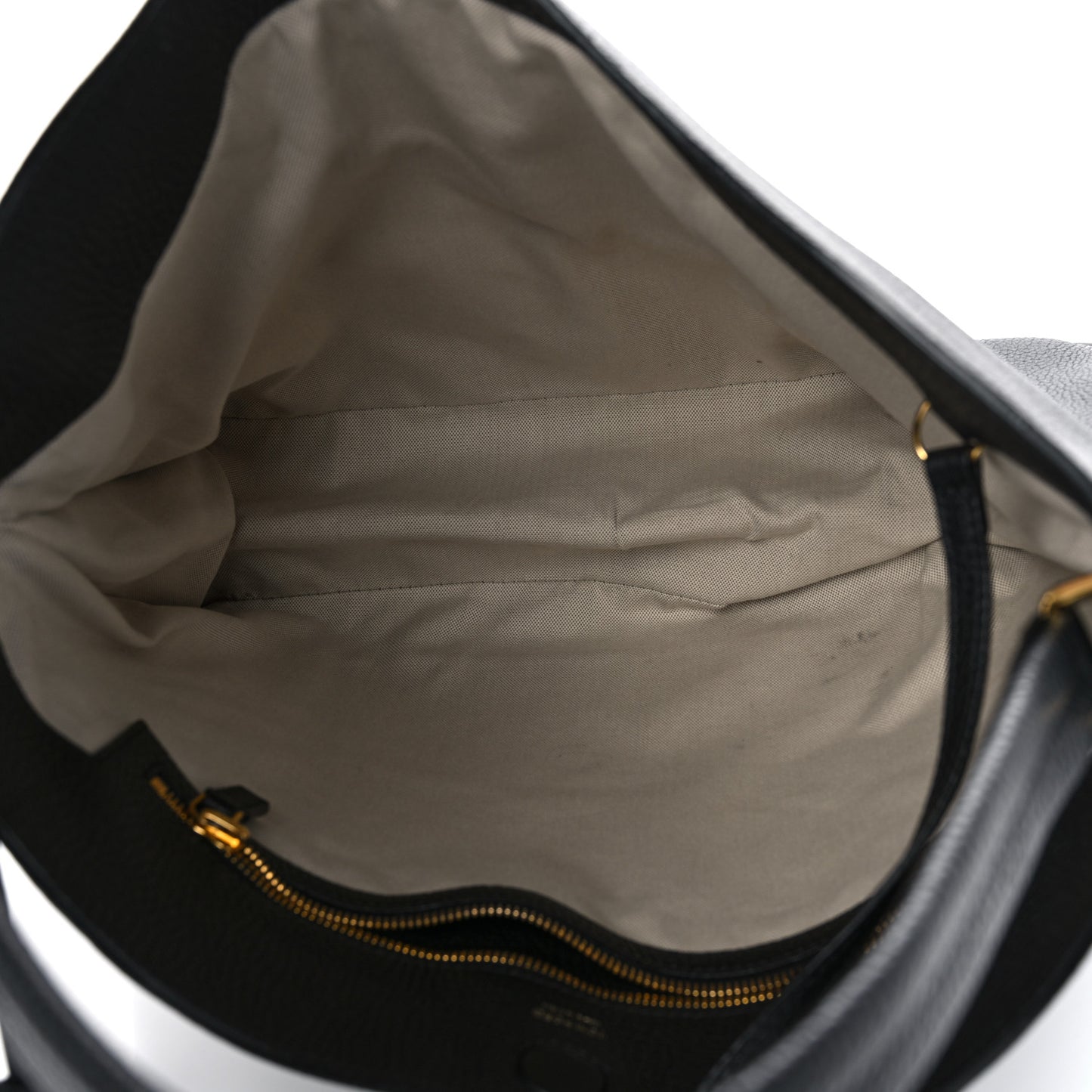 Pebbled Calfskin Large Alix Padlock Zip Hobo Bag Black