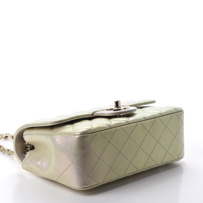Chanel Iridescent Lambskin Quilted Mini Rectangular Flap Ivory 3 of 10