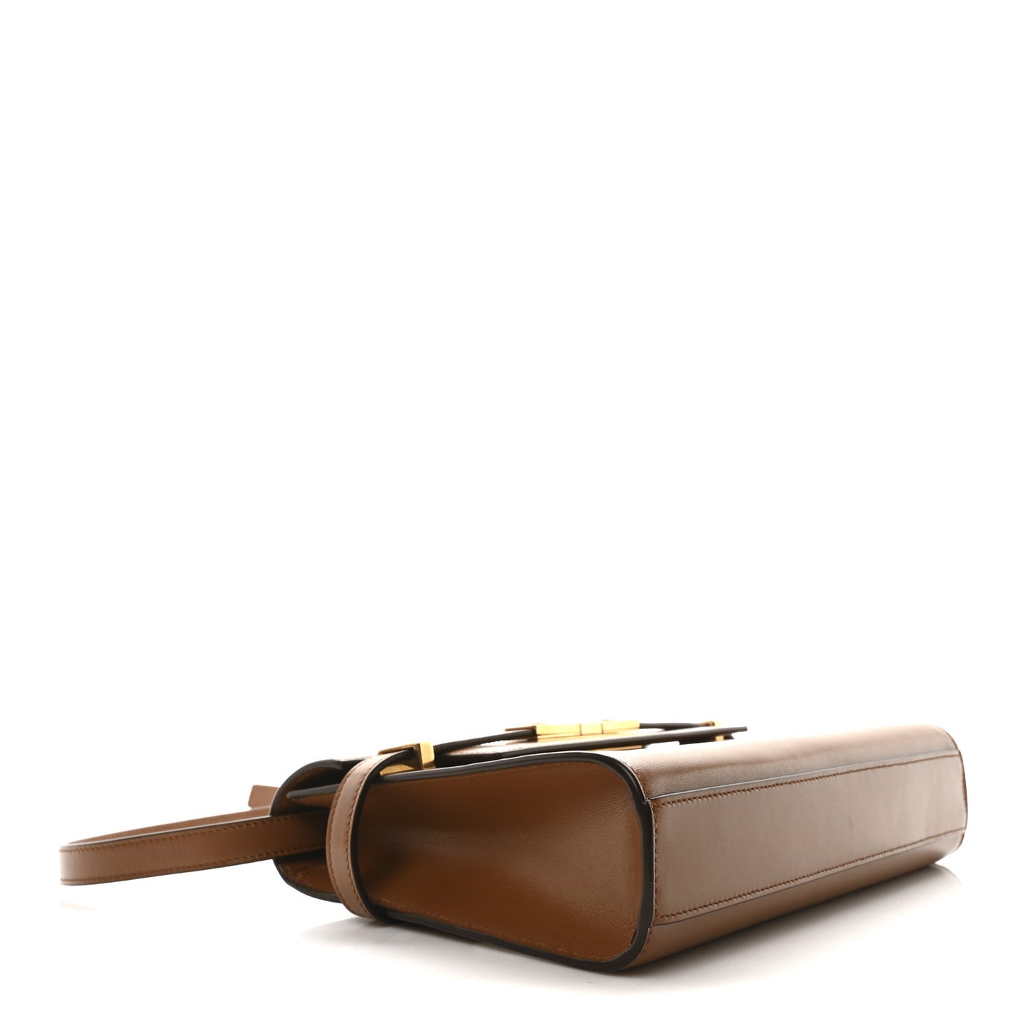 Smooth Calfskin Small Manhattan Shoulder Bag Cognac
