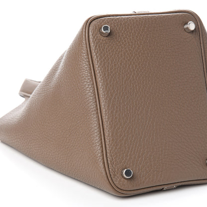 Hermes Taurillon Clemence Picotin Lock 18 PM Etoupe 7 of 10