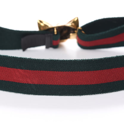 Gucci Canvas Web Wolf Belt Green Red 80 32 6 of 7