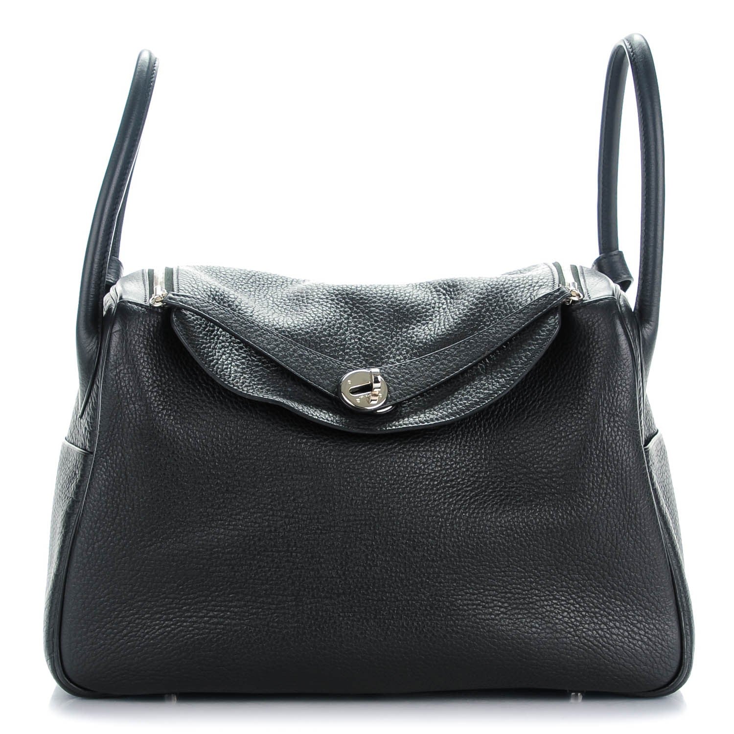 Hermes Taurillon Clemence Lindy 34 Black 1 of 9