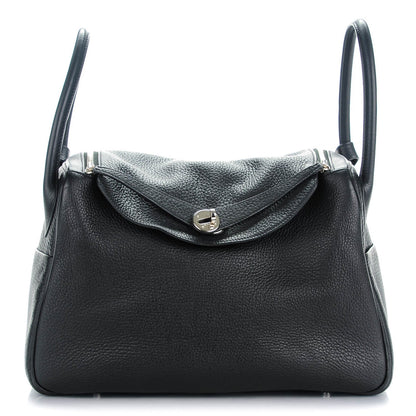 Hermes Taurillon Clemence Lindy 34 Black 1 of 9
