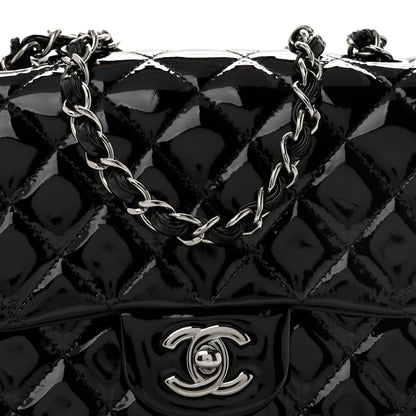 Chanel Patent Calfskin Quilted Mini Square Flap Black 8 of 11