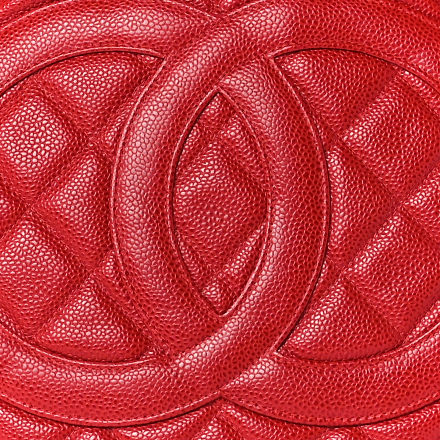 Caviar Quilted Medallion Tote Red