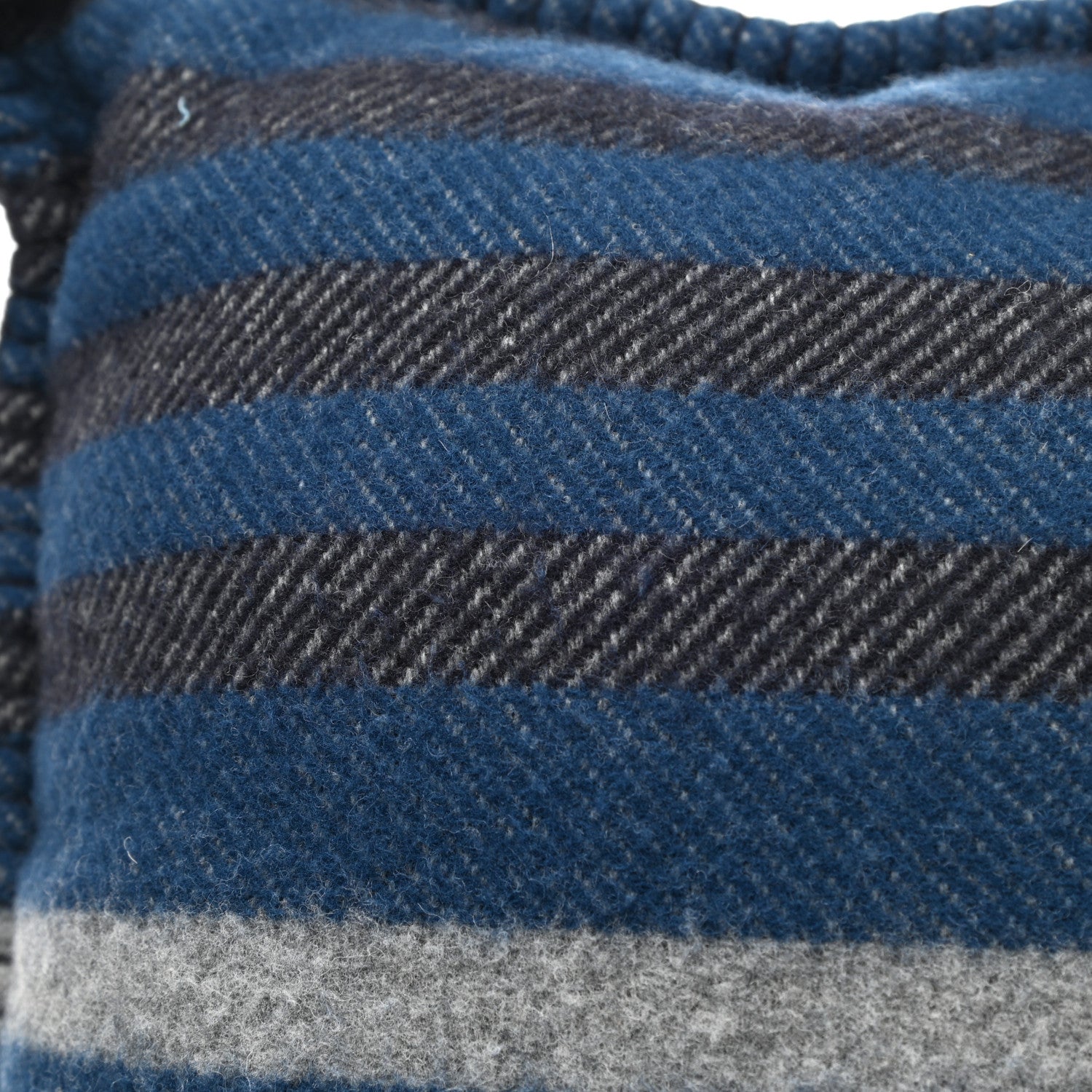 Hermes Wool Plaid Escapade Pillow 4 of 4